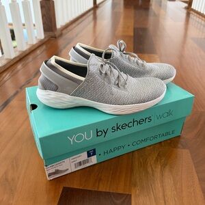 Skechers Gray Slip-On Athletic Walkers